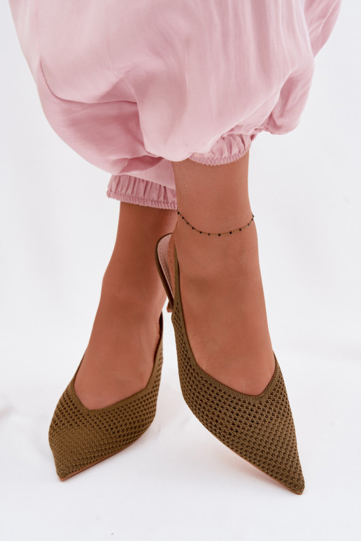 Dames sandalenGaasgo Het heeftteriaalu met dunne hakken groene kleur Emiliana