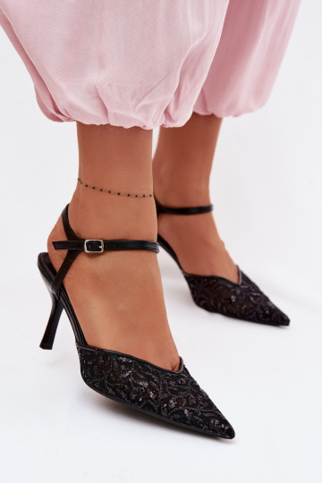 Gaas Dames sandalen met dunne hakkenmet glansującym Zdobieniem zInart Laria 2