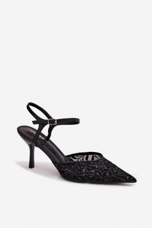 Gaas Dames sandalen met dunne hakkenmet glansującym Zdobieniem zInart Laria