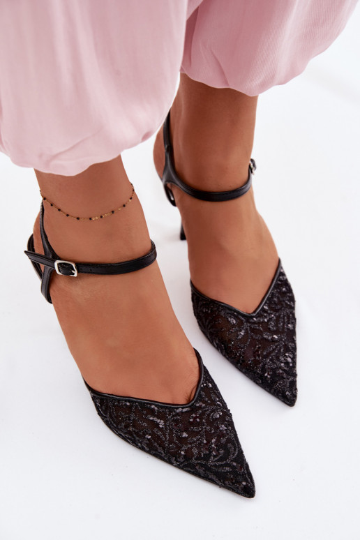 Gaas Dames sandalen met dunne hakkenmet glansującym Zdobieniem zInart Laria