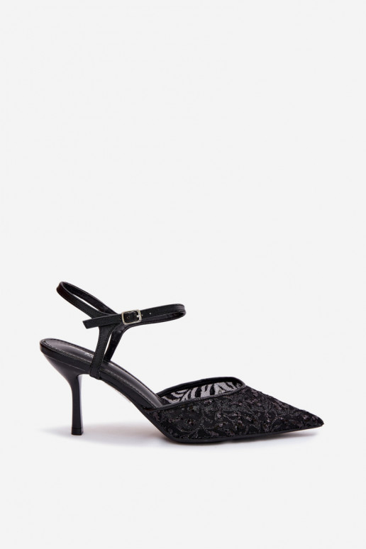 Gaas Dames sandalen met dunne hakkenmet glansującym Zdobieniem zInart Laria