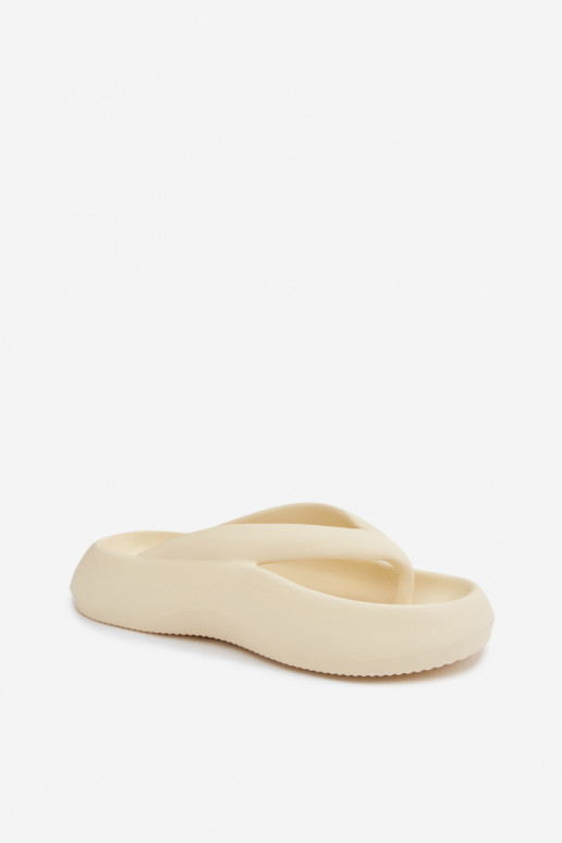 Damesschuimslippers Slippers ivoor Roux