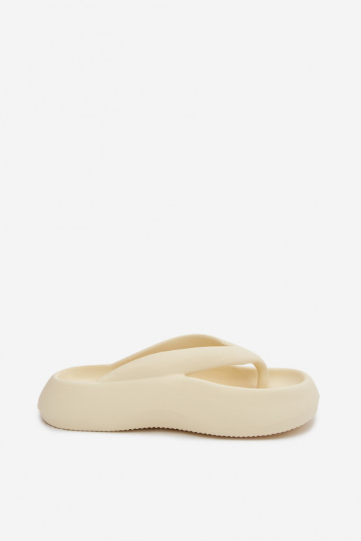 Damesschuimslippers Slippers ivoor Roux