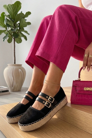 Zwarte platform espadrilles Marcelle 2