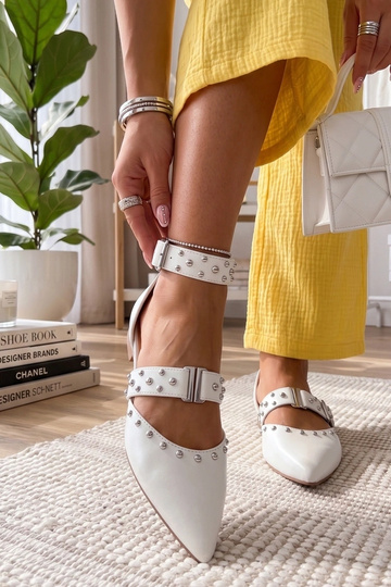 Witte ballerina's met...