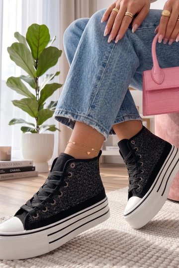 Zwarte enkelsneakers Piper