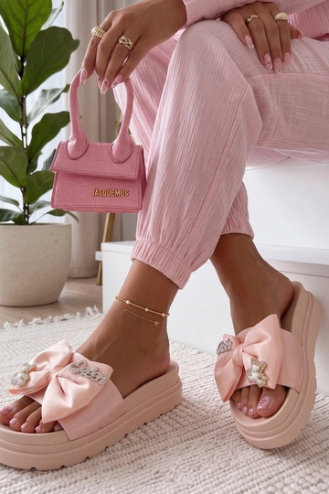Roze platformklompen met... 2