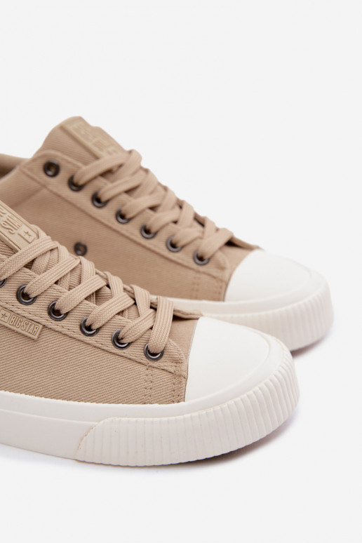 Heren lage vrijetijdsschoenen zandkleur