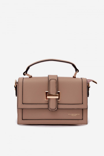 Handtas Postbode Donkerbeige Nelsera