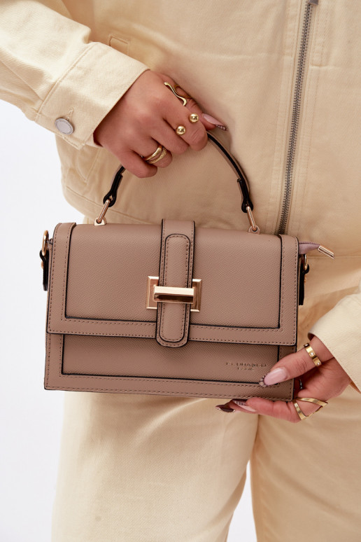 Handtas Postbode Donkerbeige Nelsera