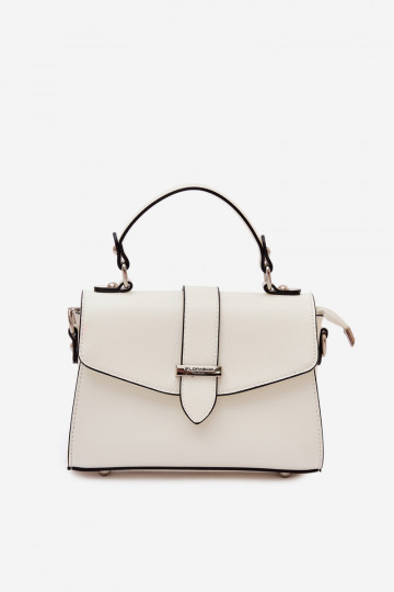 Handtas Postbode met decoratieve strepen ivoor Belveta