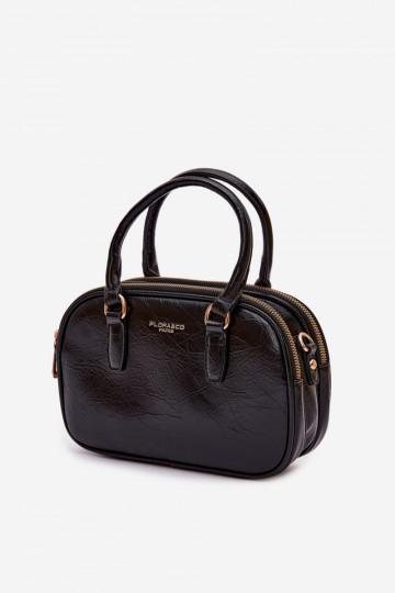 Zwarte koffer-type tas van kunstleer Soraya 2