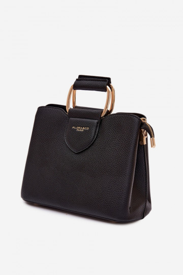 Zwarte koffer tas van kunstleer Lorielle 2