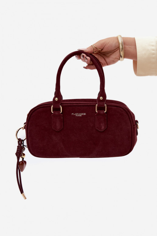 Handtas Typu Een stam Kleinvan eco-suèdeu bordeaux Annelle