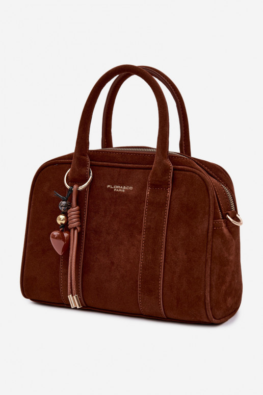 Handtas Typu Een stam van eco-suèdeoInaBrelokiem bruine kleur Sorielle