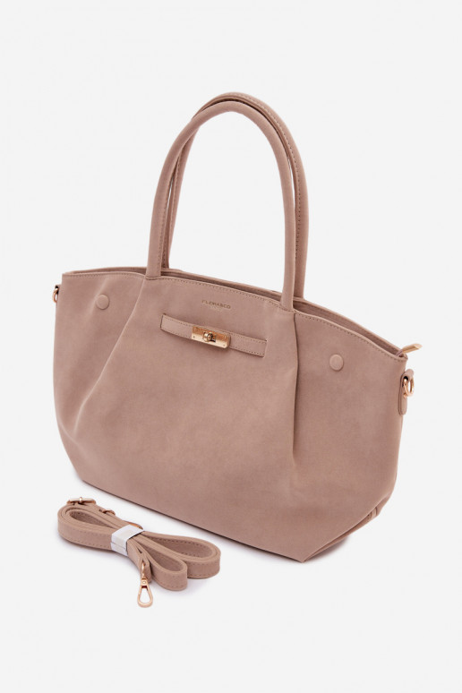 Handtas Typu KlantImitacji van suèdeu ivoor Nellia