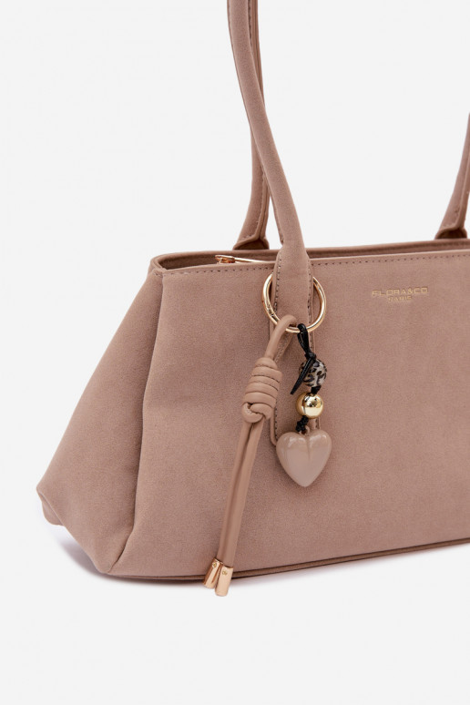 van eco-suèdeoIna HandtasBrelokiem ivoor Nelina