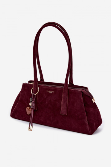 van eco-suèdeoIna HandtasBrelokiem bordeaux Nelina 2