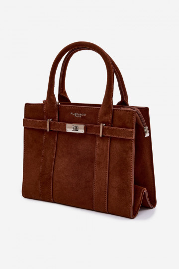 Handtas Typu Een stamImitacji van suèdeu bruine kleur Noressa 2