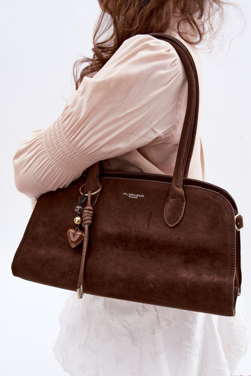 HandtasBrelokiem I met gespenmi van eco-suèdeoIna CzekoladoIna Violette