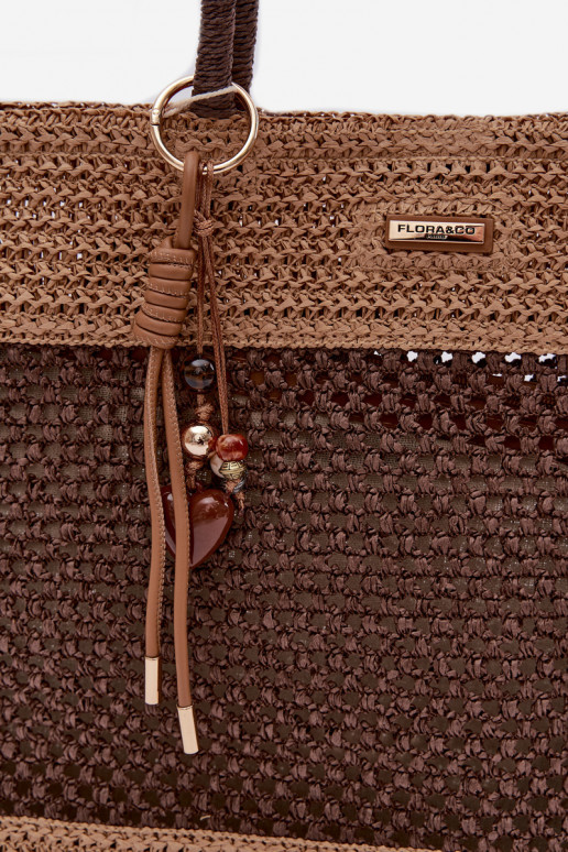 Oppervlak Handtas/tas Klant GrootBrelokiem Bruin Lucette