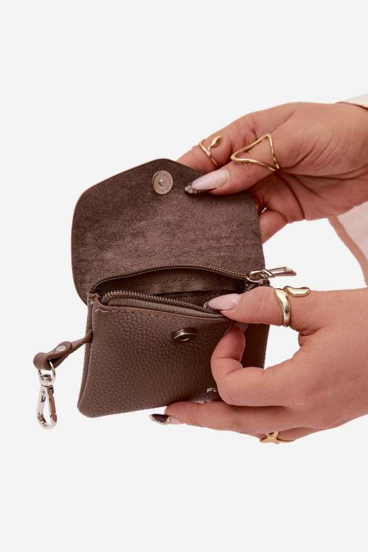 Portmonetka VrouInelijk van ecoleer Donkerbeige Calienne