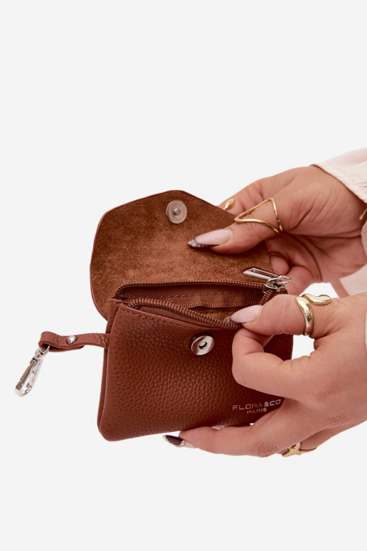 Portmonetka VrouInelijk van ecoleer bruine kleur Calienne