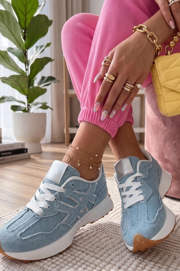 Denim sneakers op een platform Constanza 2