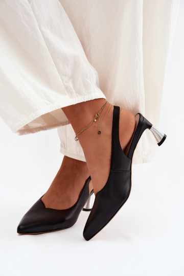 Zwarte dames sandalen met hakken Vinceza 66922 2