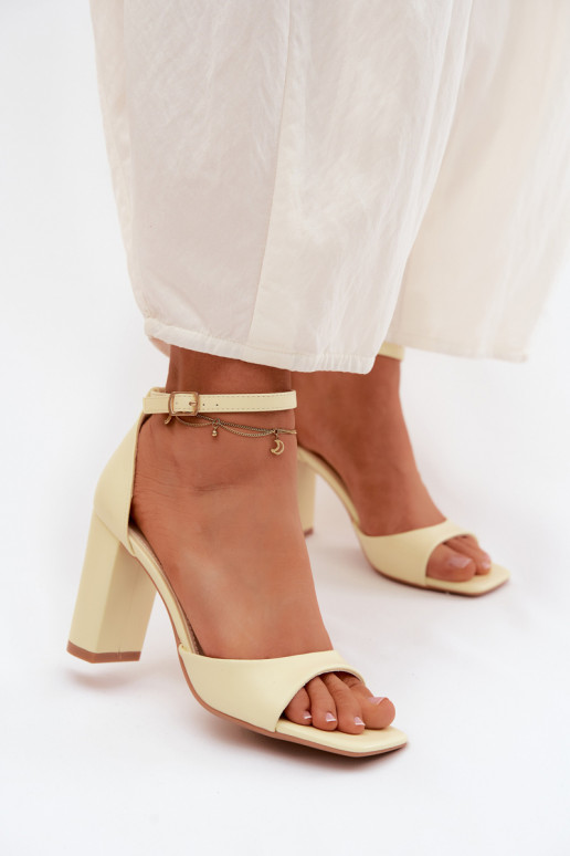 Damessandalen met hoge hakkenImitacji Skóry geel Melvra