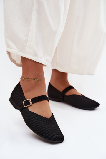 BallerinasGestreepte schoenengo Het heeftteriaalu Pasek met gespen zInart Calvra 2