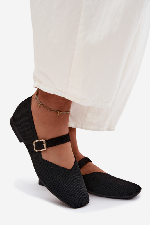 BallerinasGestreepte schoenengo Het heeftteriaalu Pasek met gespen zInart Calvra