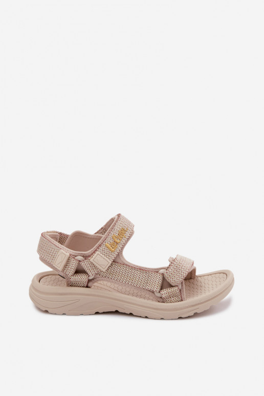 Zandkleurige dames sandalen Lee Cooper LCIN-26-34-4431L