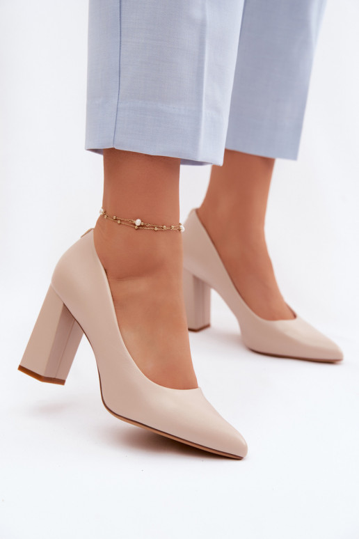 Hakken van kunstleer Sergio Leone PB216 ivoorkleur