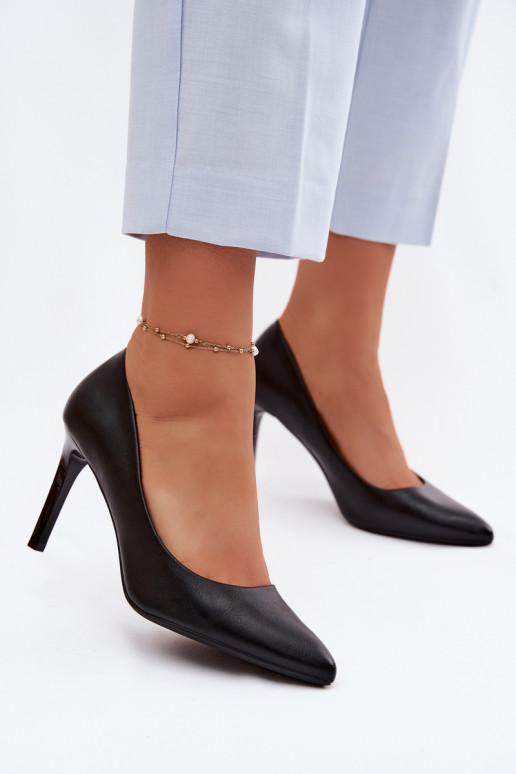 Hakken van kunstleer Sergio Leone 1339 zwarte kleur