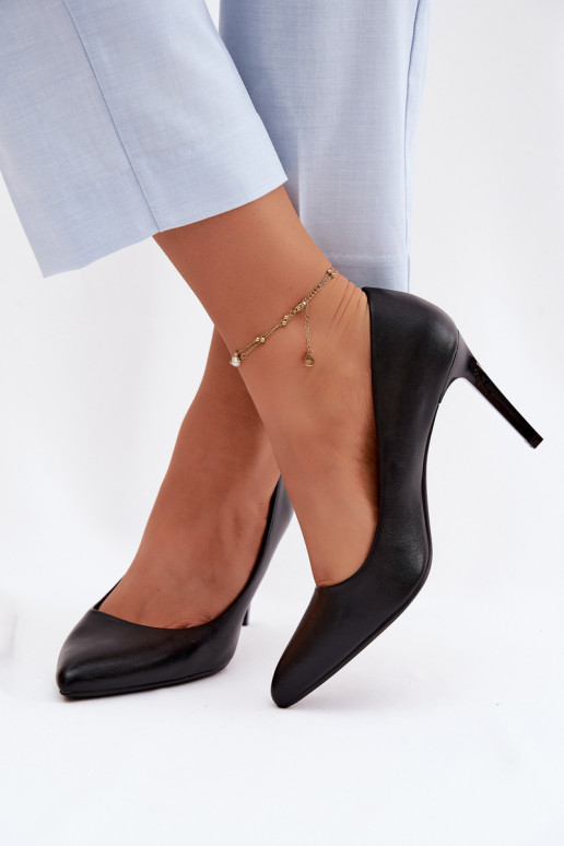 Hakken van kunstleer Sergio Leone 1339 zwarte kleur