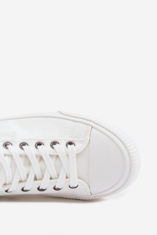 Heren lage vrijetijdsschoenen witte kleur