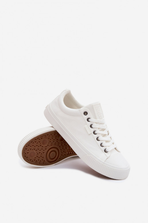 Heren lage vrijetijdsschoenen witte kleur