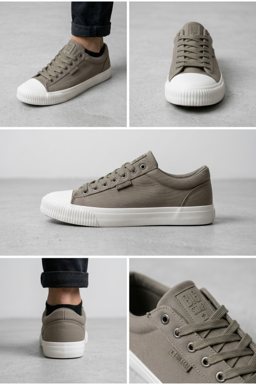 Heren lage vrijetijdsschoenen grijze kleur