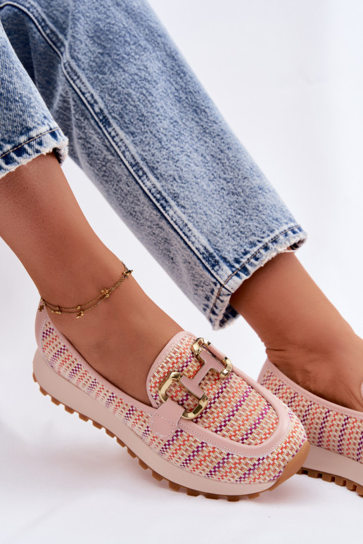 Roze instap sneakers met gouden details GOE TT2N4081