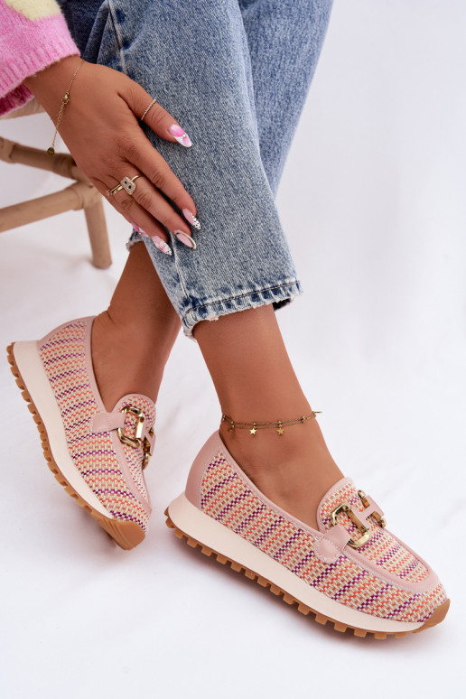 Roze instap sneakers met gouden details GOE TT2N4081