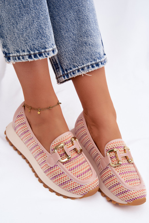 Roze instap sneakers met gouden details GOE TT2N4081
