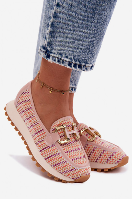 Roze instap sneakers met gouden details GOE TT2N4081