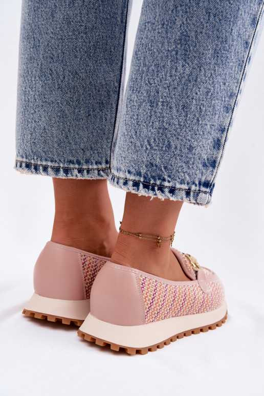 Roze instap sneakers met gouden details GOE TT2N4081