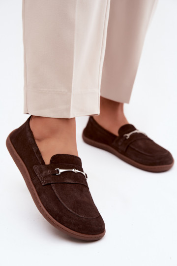 Mocassins Barefoot van suède Zazoo 322 CzekoladoIne