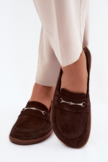 Suède barefoot mocassins Zazoo 322, chocolade kleur 2