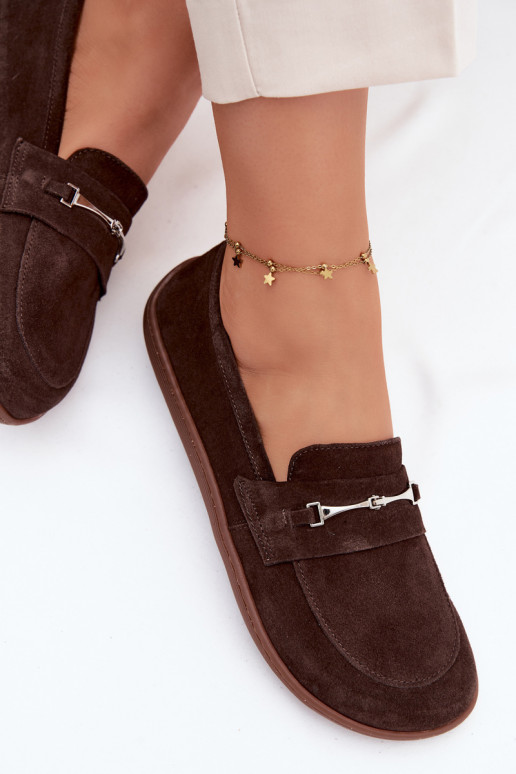 Mocassins Barefoot van suède Zazoo 322 CzekoladoIne