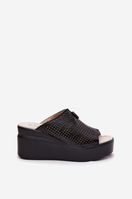 DamespantoffelsOpturalnej Skóry met platform Vinceza 95392 zInart