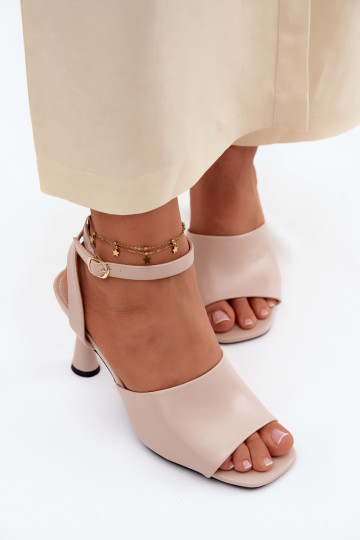 Dames sandalen met hakken Vinceza 62297 beige