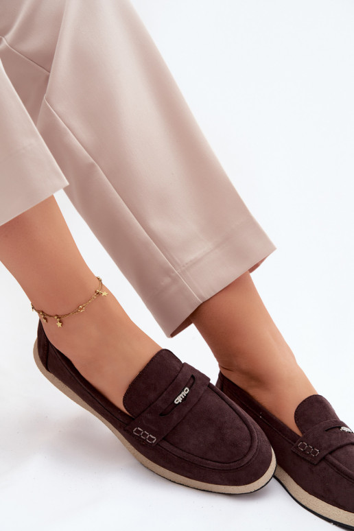 dames mocassinsImitacji van suèdeu Vinceza 62273 CzekoladoIne